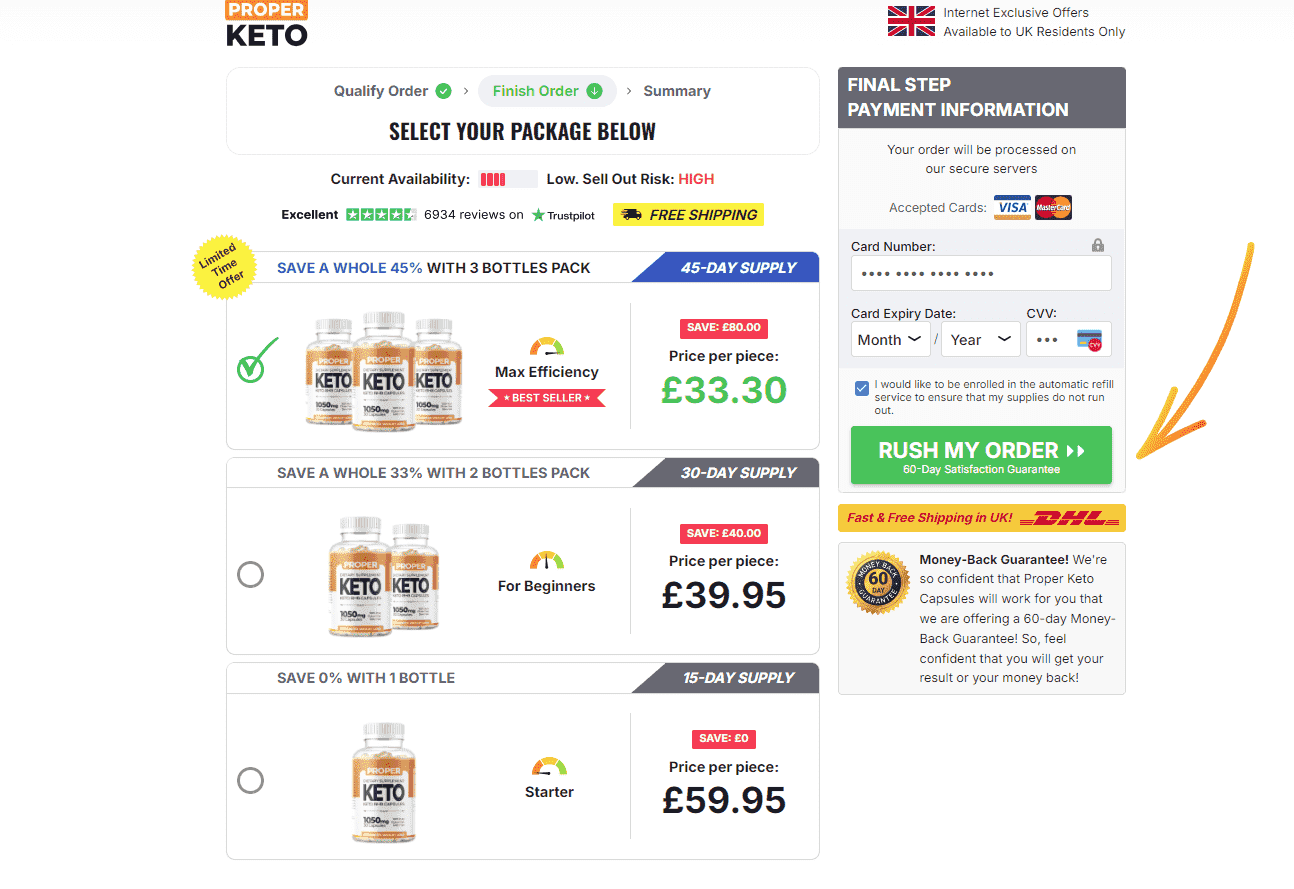 Proper Keto Capsules UK Order Page